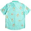 imageQuiksilver Mens Strange Daze Button Up Woven ShirtIsland Time StretchCaptains Blue