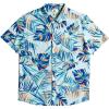 imageQuiksilver Mens Strange Daze Button Up Woven ShirtIced Aqua Wild Time