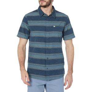 imageQuiksilver Mens Cali Sunrise Button Up Woven ShirtMidnight Navy Cali Str