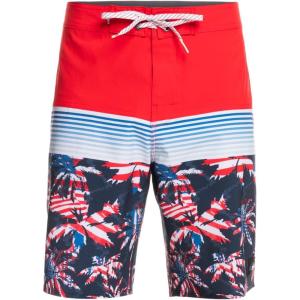 imageQuiksilver Mens Standard Surfsilk Panel 20 Boardshort Swim Trunk Bathing SuitHigh Risk Red