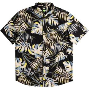 imageQuiksilver Mens Strange Daze Button Up Woven ShirtBlack Wild Time
