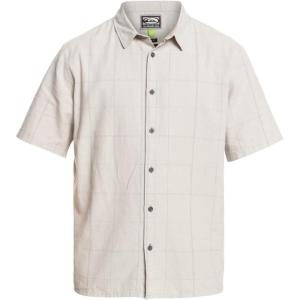 imageQuiksilver Mens Strange Daze Button Up Woven ShirtGrey Violet Authentic Influenced