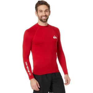imageQuiksilver Mens Everyday Upf50 Long Sleeve RashguardSalsa