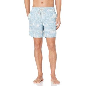 imageQuiksilver Mens The Deck Print 18 Volley Swim Trunk BoardshortDusk Blue the Deck Print Volley 18