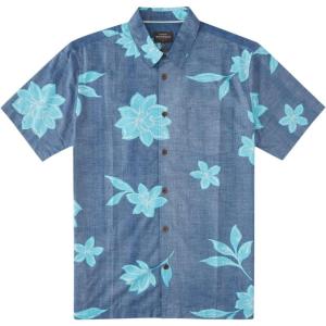 imageQuiksilver Mens Visual Florist Floral Hawaiian Button Up ShirtEnsign Blue Visual Florist