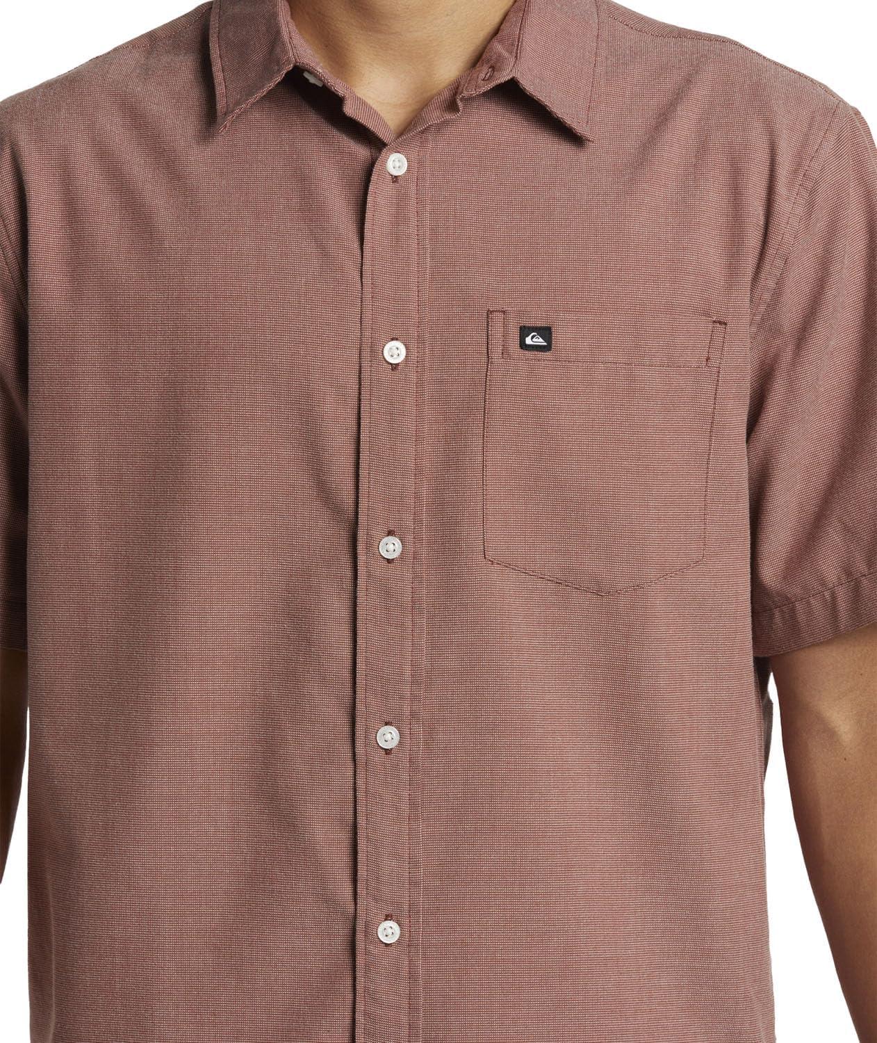 imageQuiksilver  Mens Shoreline Classic Short Sleeve Shirt Color Surf DaysHenna Size Large