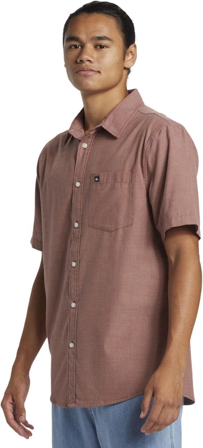 imageQuiksilver  Mens Shoreline Classic Short Sleeve Shirt Color Surf DaysHenna Size Large