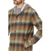 imageQuiksilver Mens Sandbar Hooded Long Sleeve Flannel Woven Capital Red Small