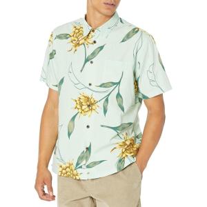 imageQuiksilver Mens Perfect Bloom Button Up Woven TopSubtle Green Perfect Bloom 233