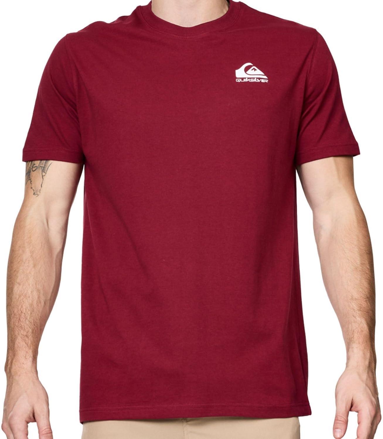 imageQuiksilver Big and Tall TShirts for Men  Mens Short Sleeve Cotton Crewneck TeeBrick Red
