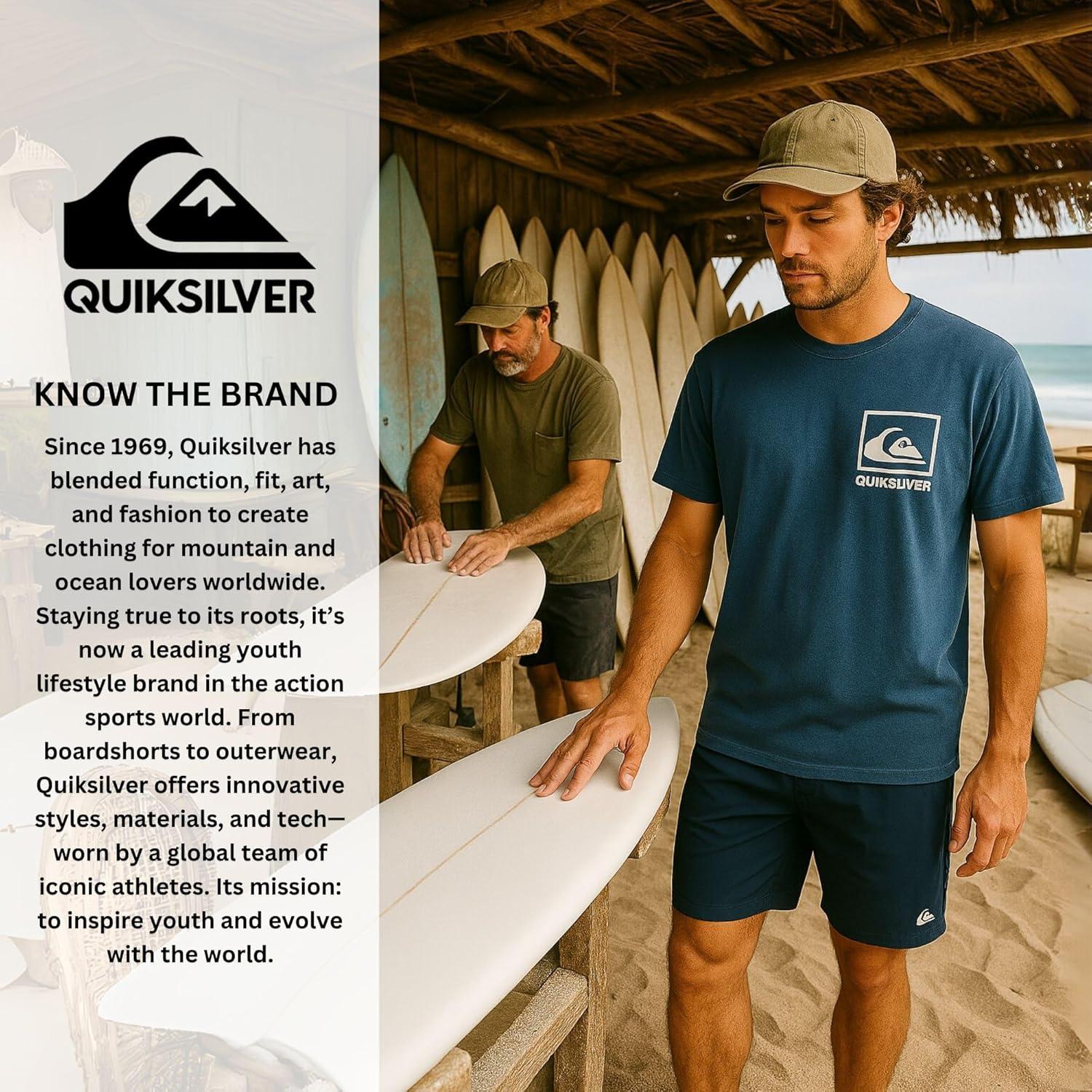 imageQuiksilver Big and Tall TShirts for Men  Mens Short Sleeve Cotton Crewneck TeeGranite Gray