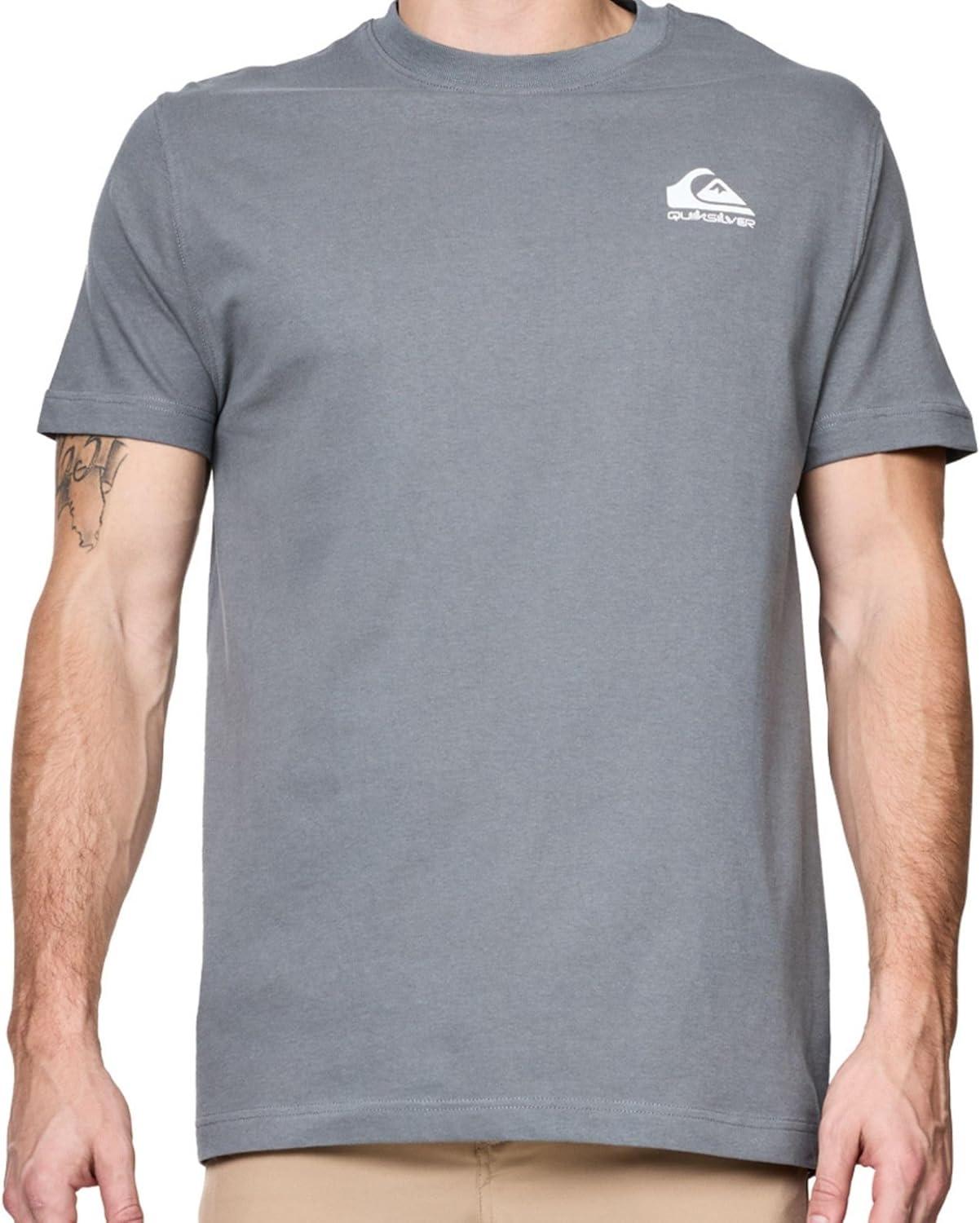 imageQuiksilver Big and Tall TShirts for Men  Mens Short Sleeve Cotton Crewneck TeeGranite Gray
