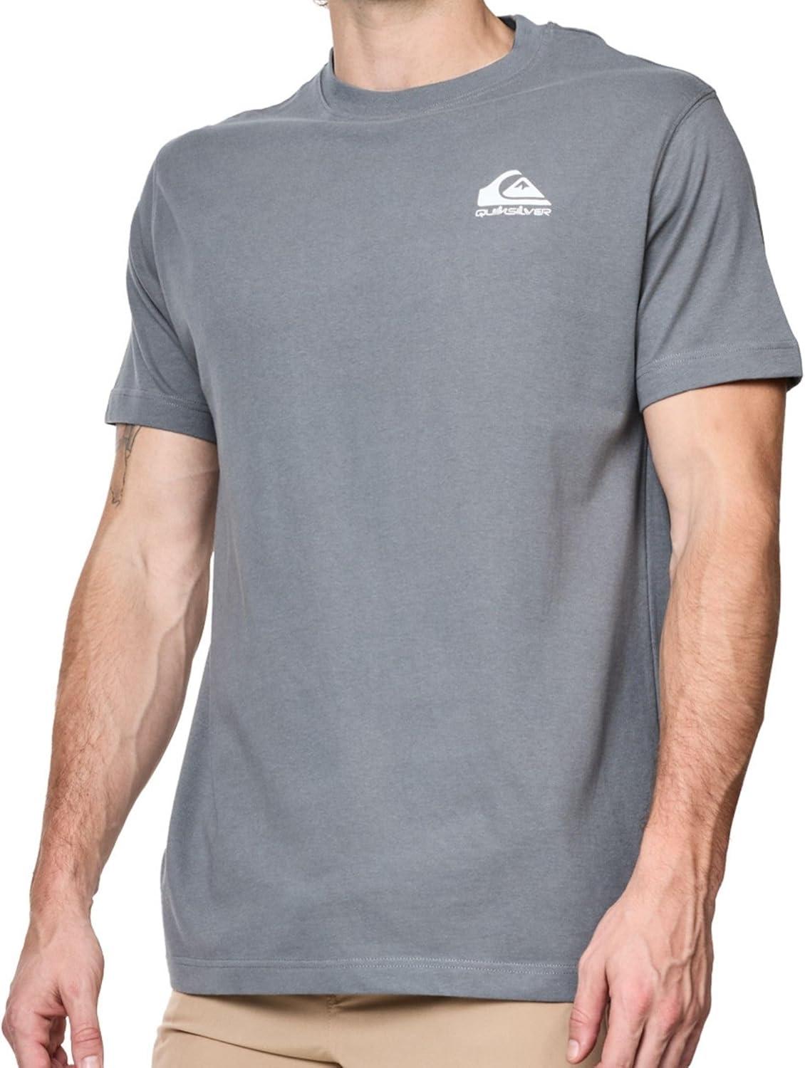 imageQuiksilver Big and Tall TShirts for Men  Mens Short Sleeve Cotton Crewneck TeeGranite Gray