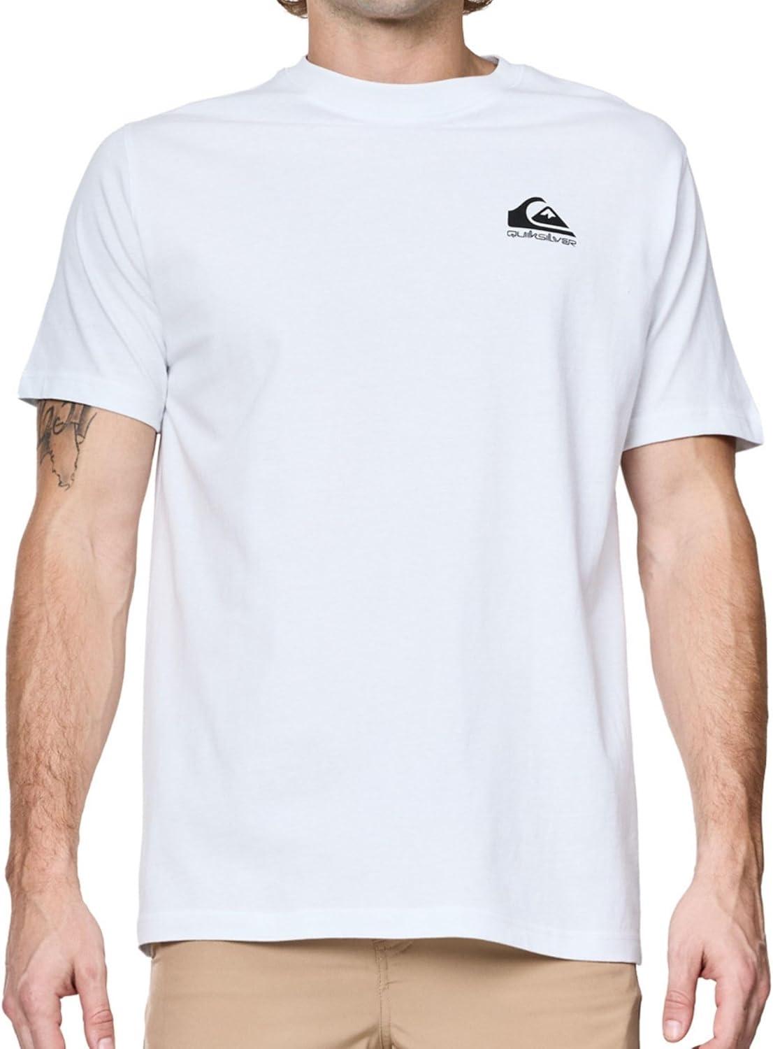 imageQuiksilver Big and Tall TShirts for Men  Mens Short Sleeve Cotton Crewneck TeeWhite