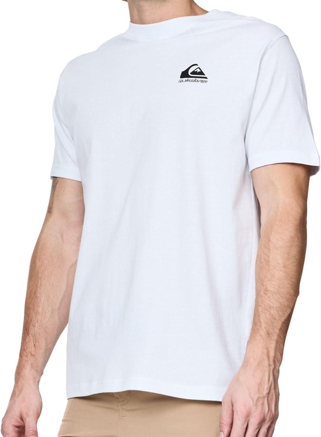 imageQuiksilver Big and Tall TShirts for Men  Mens Short Sleeve Cotton Crewneck TeeWhite
